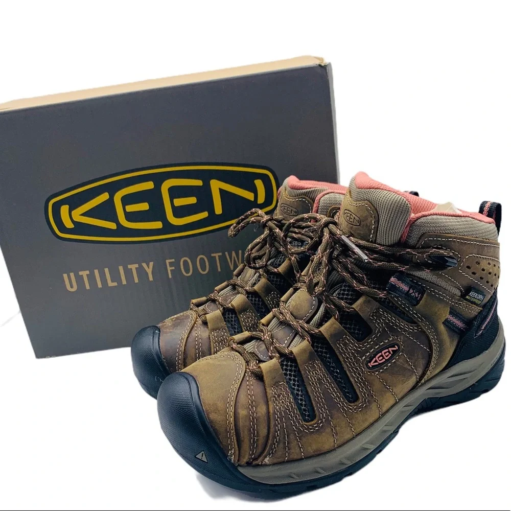 Keen Utility Flint II Mid Waterproof Soft Toe Hiking Work Boot Size 7
